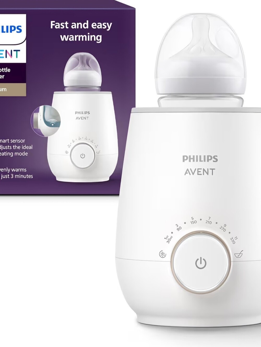 Philips Avent Baby Bottle Warmer in White Fast Warming